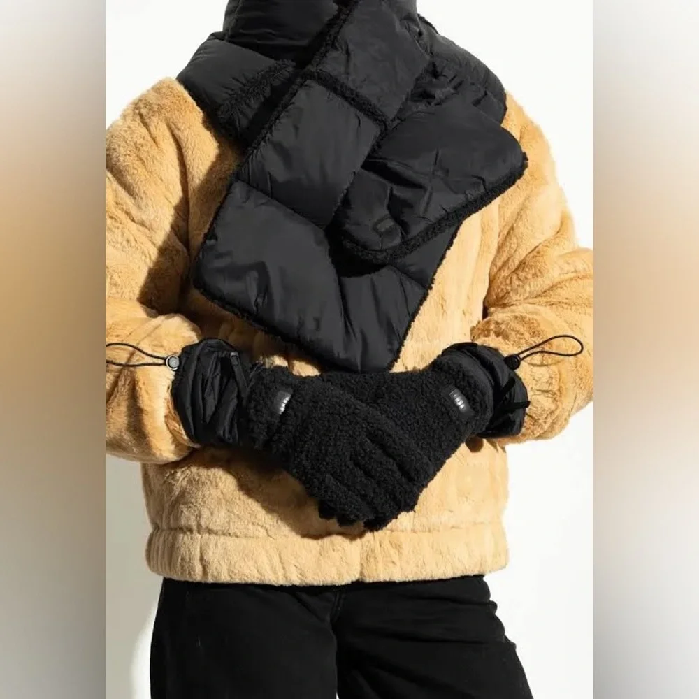 UGG Women's Faux Fur Modular Gloves in black